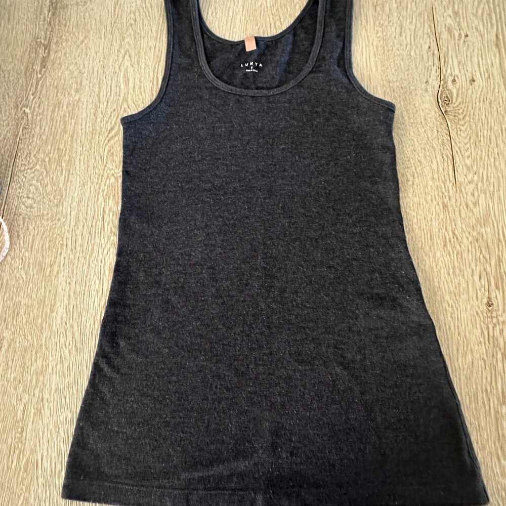 Lunya Sleep Tank in Grey - Size Small